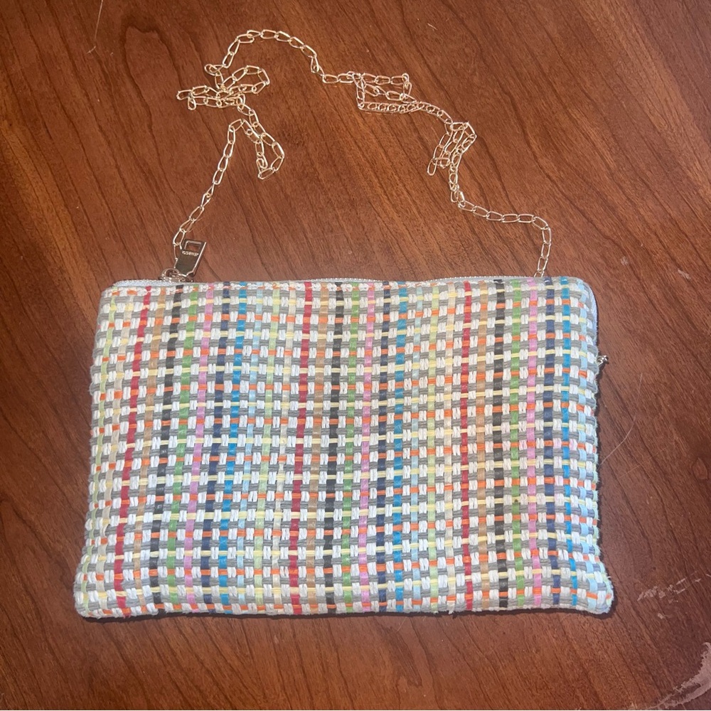 Jen &Co Multicolor Tweed Chain Strap Purse